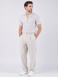 Men's Multicolour Vertical Stripe Short Sleeve Shirt