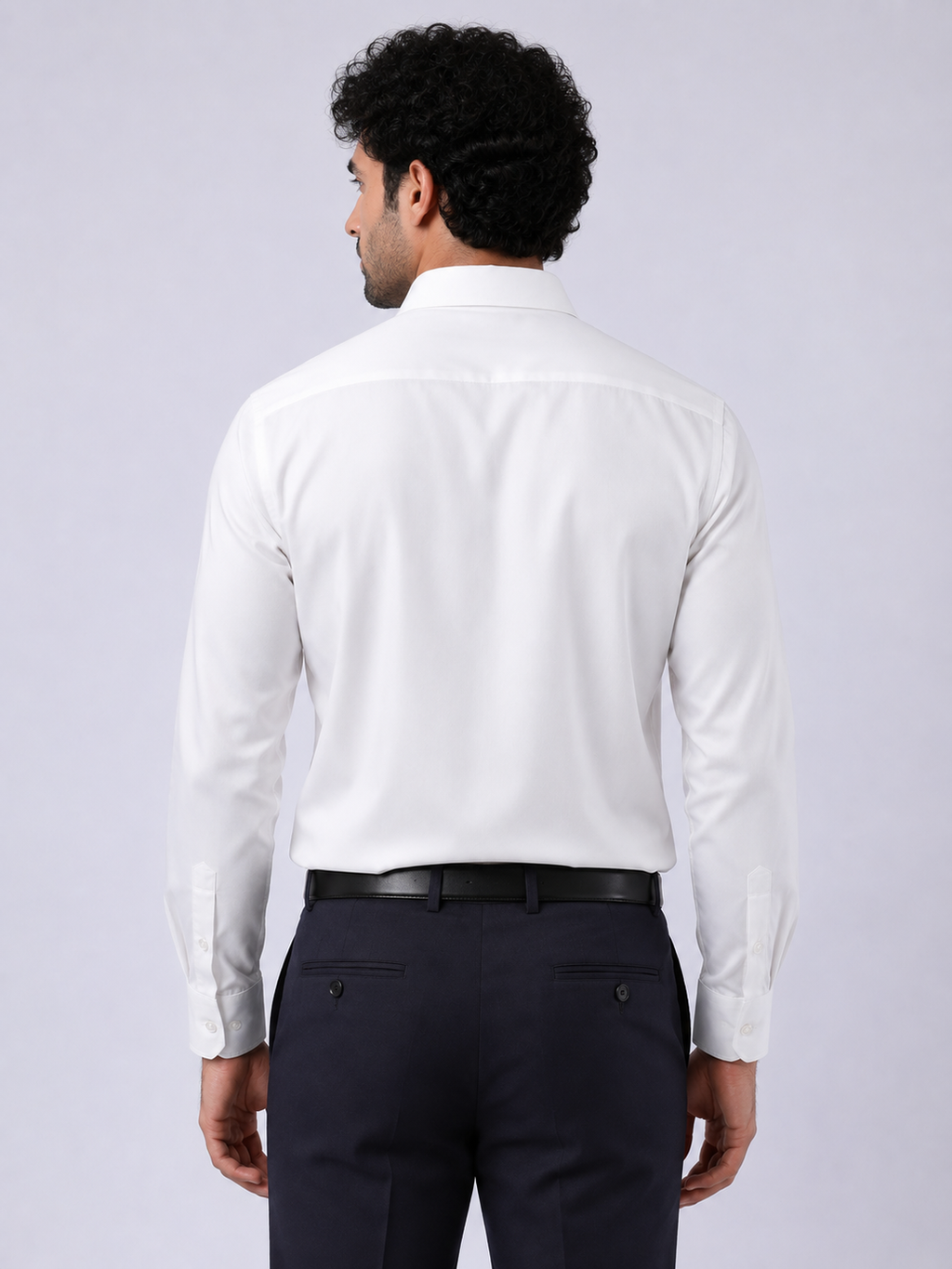 Classic White Full Sleeve Formal Satin Shirt