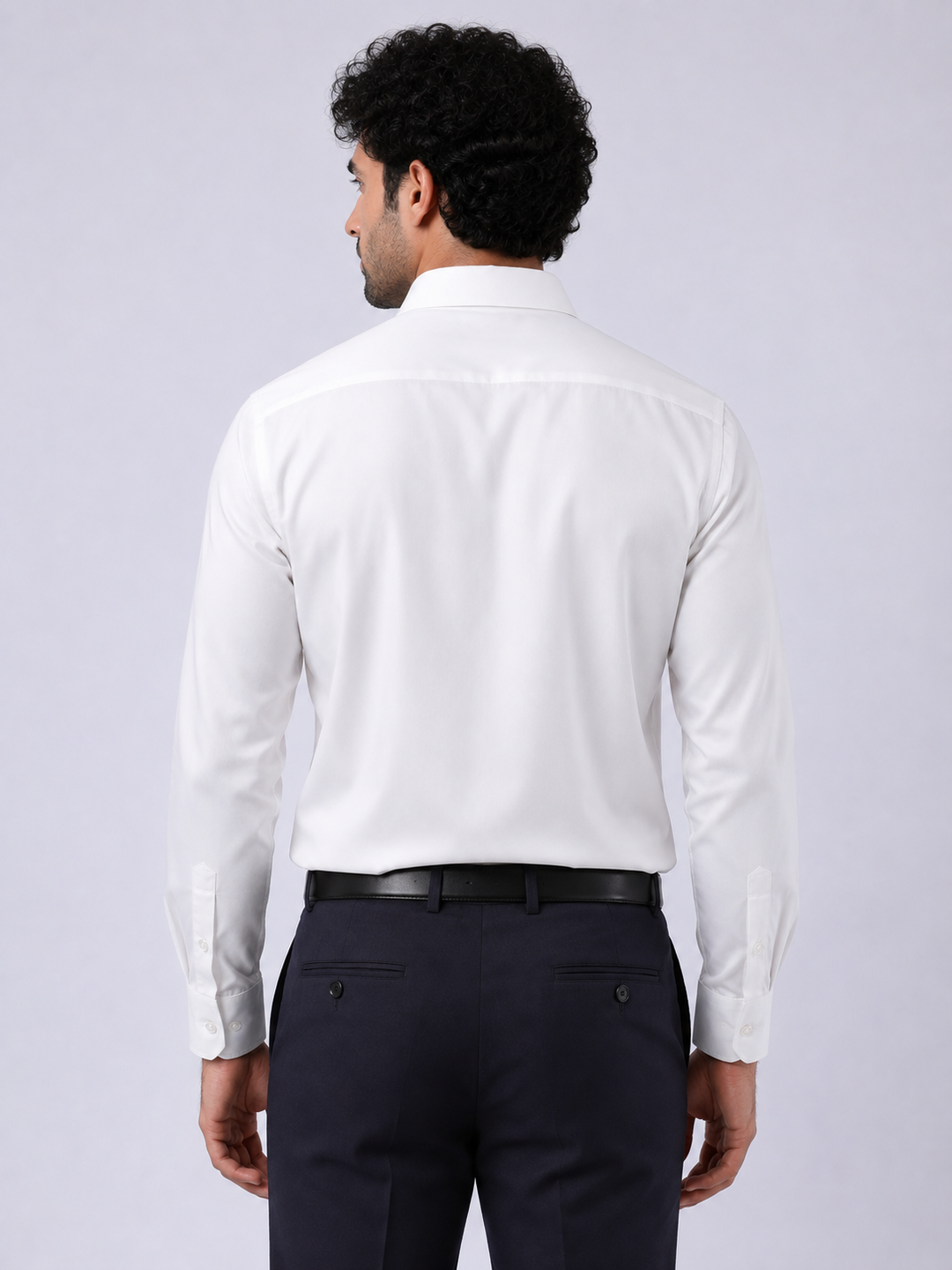 Classic White Full Sleeve Formal Satin Shirt