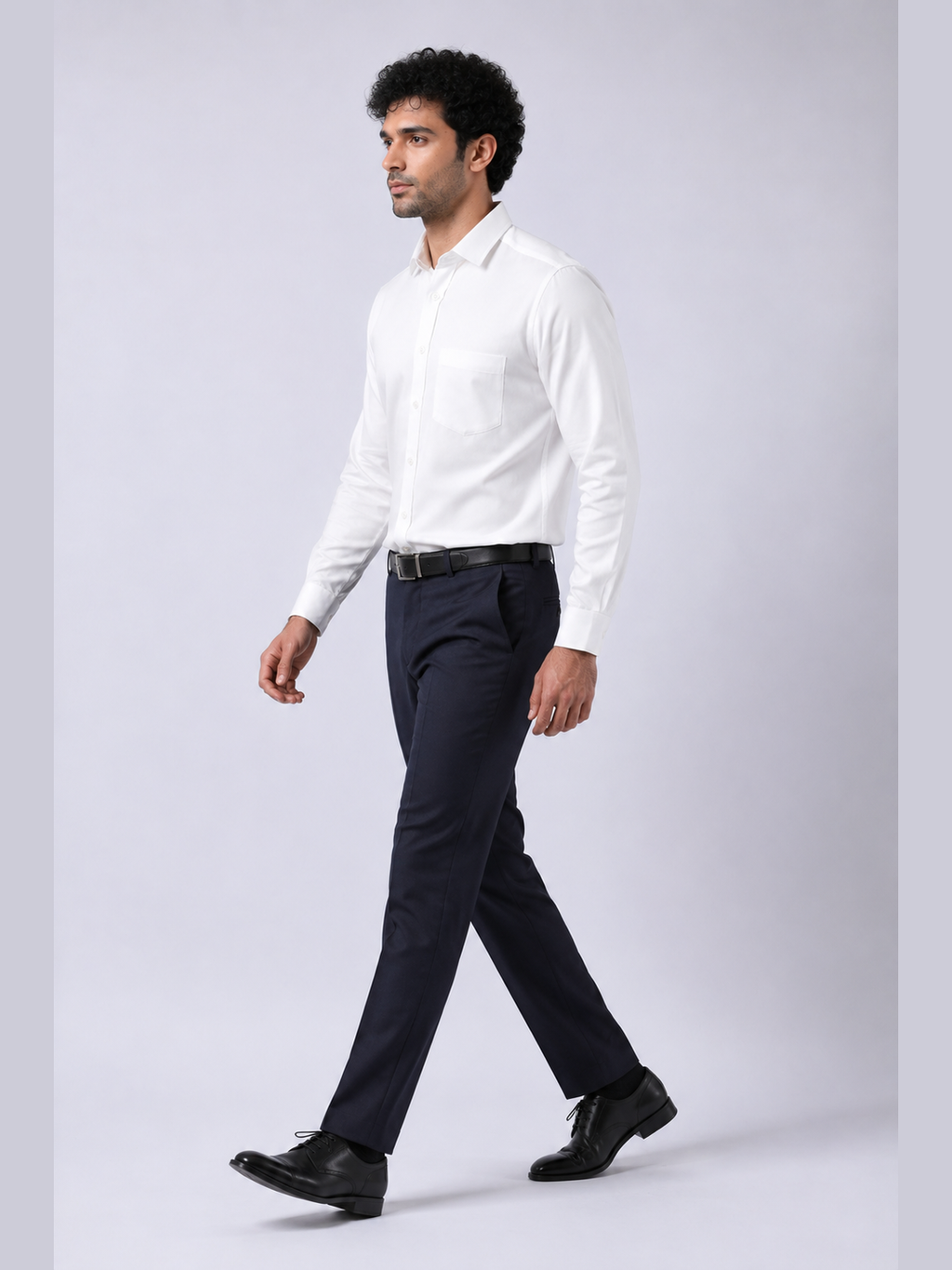 Classic White Full Sleeve Formal Satin Shirt