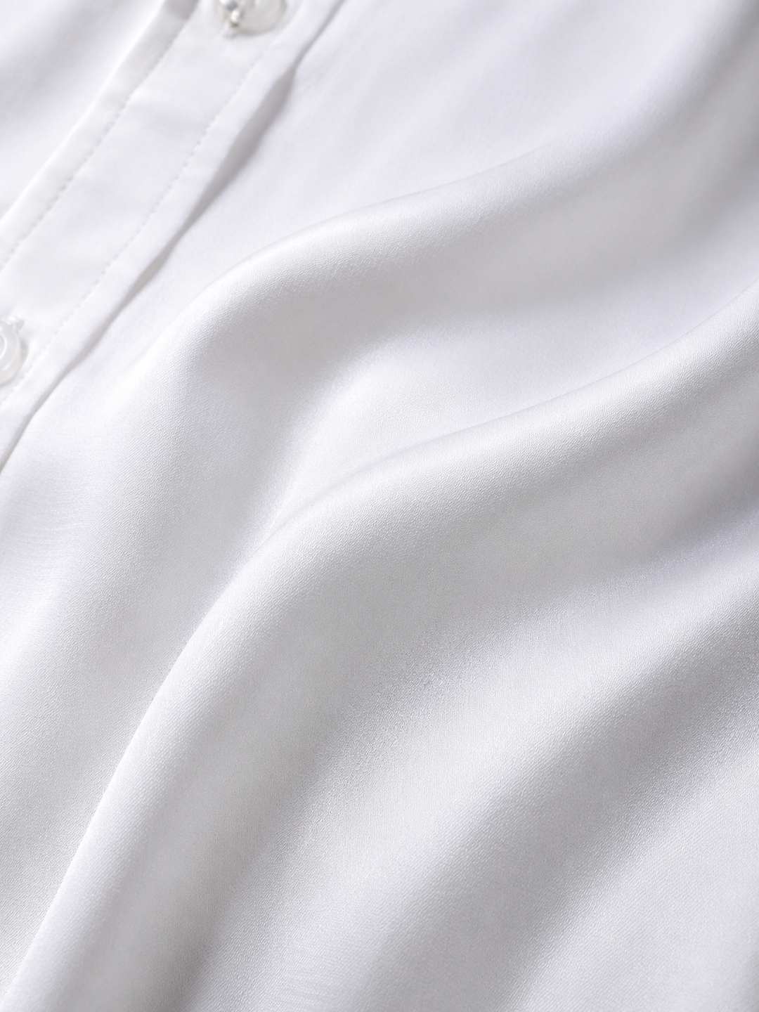 Classic White Full Sleeve Formal Satin Shirt