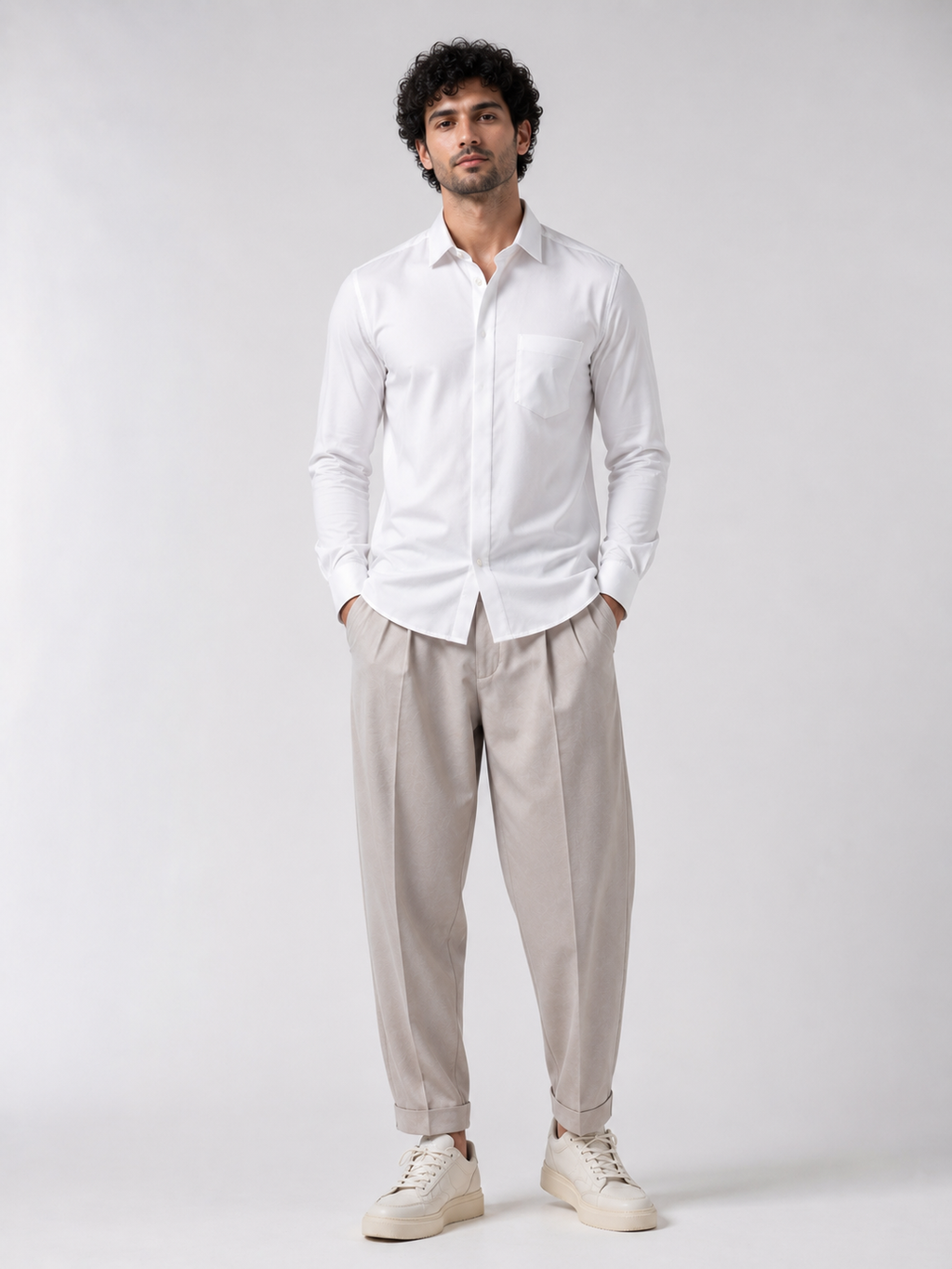 Classic White Full Sleeve Formal Cotton Shirt