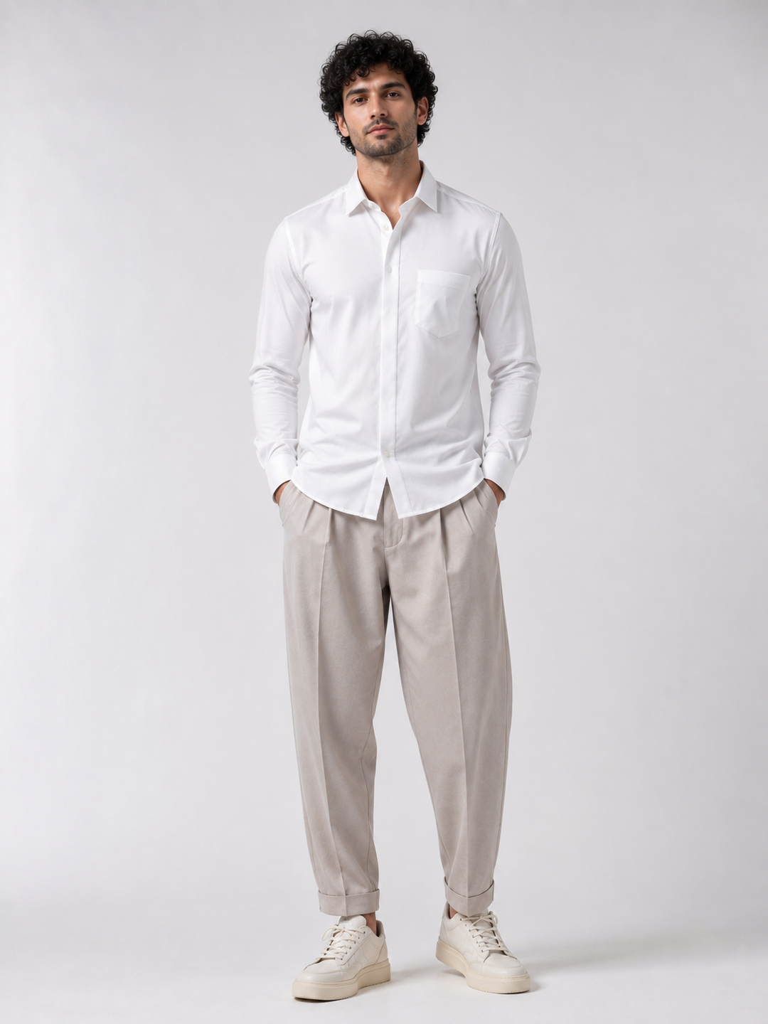 Classic White Full Sleeve Formal Cotton Shirt