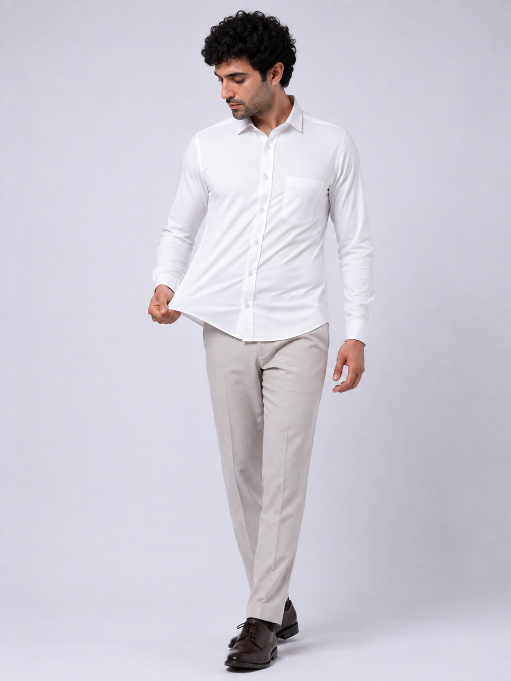 Classic White Full Sleeve Formal Cotton Shirt