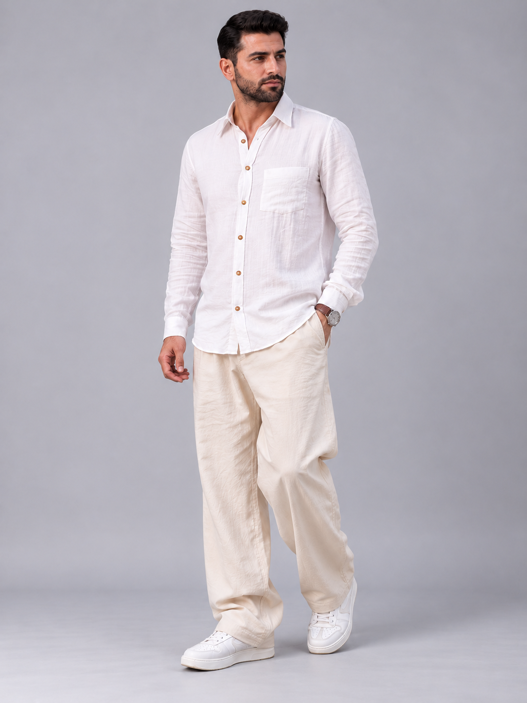 Cloud Chapter – White Double-Gauge Shirt